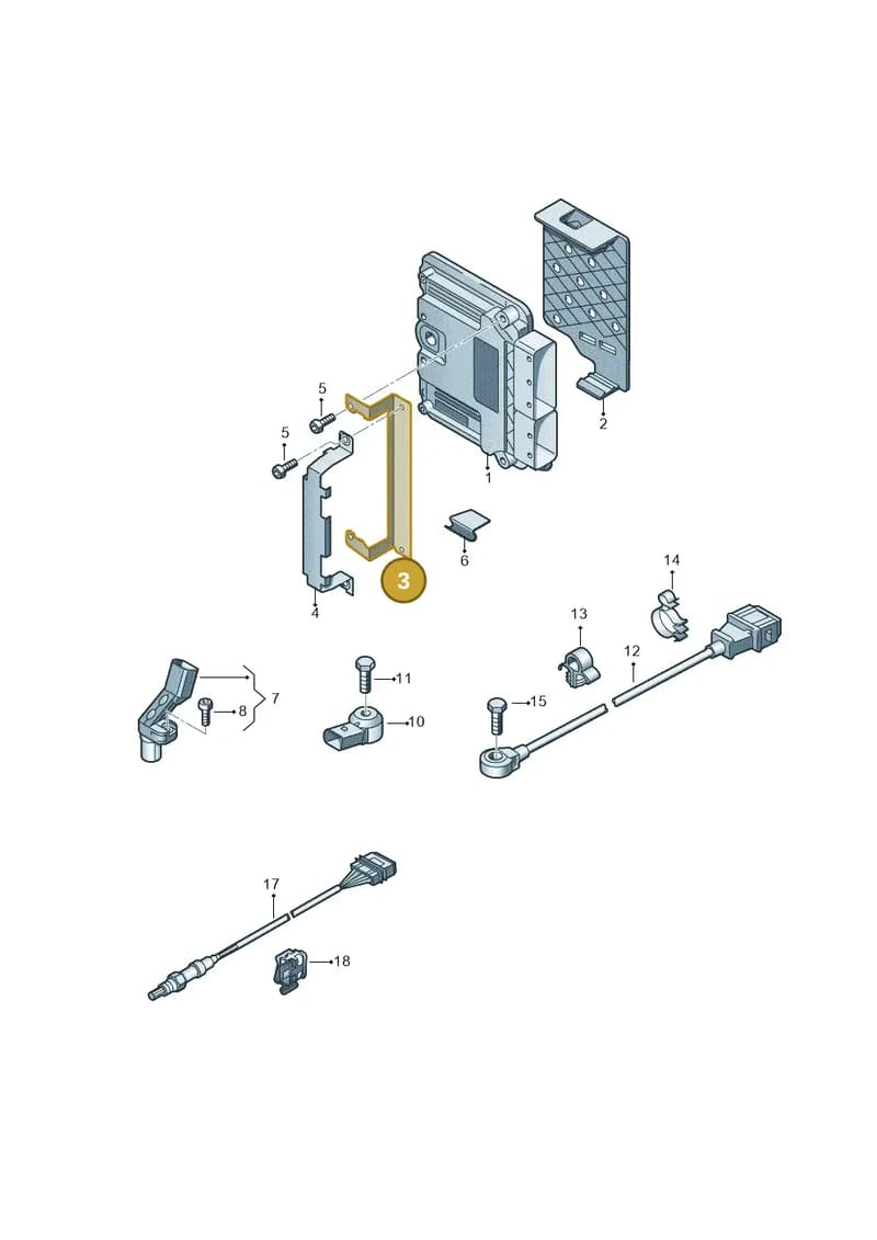 6R0907269D — Audi A1 Sportback (2010-2015) diagram 708906000, position 3