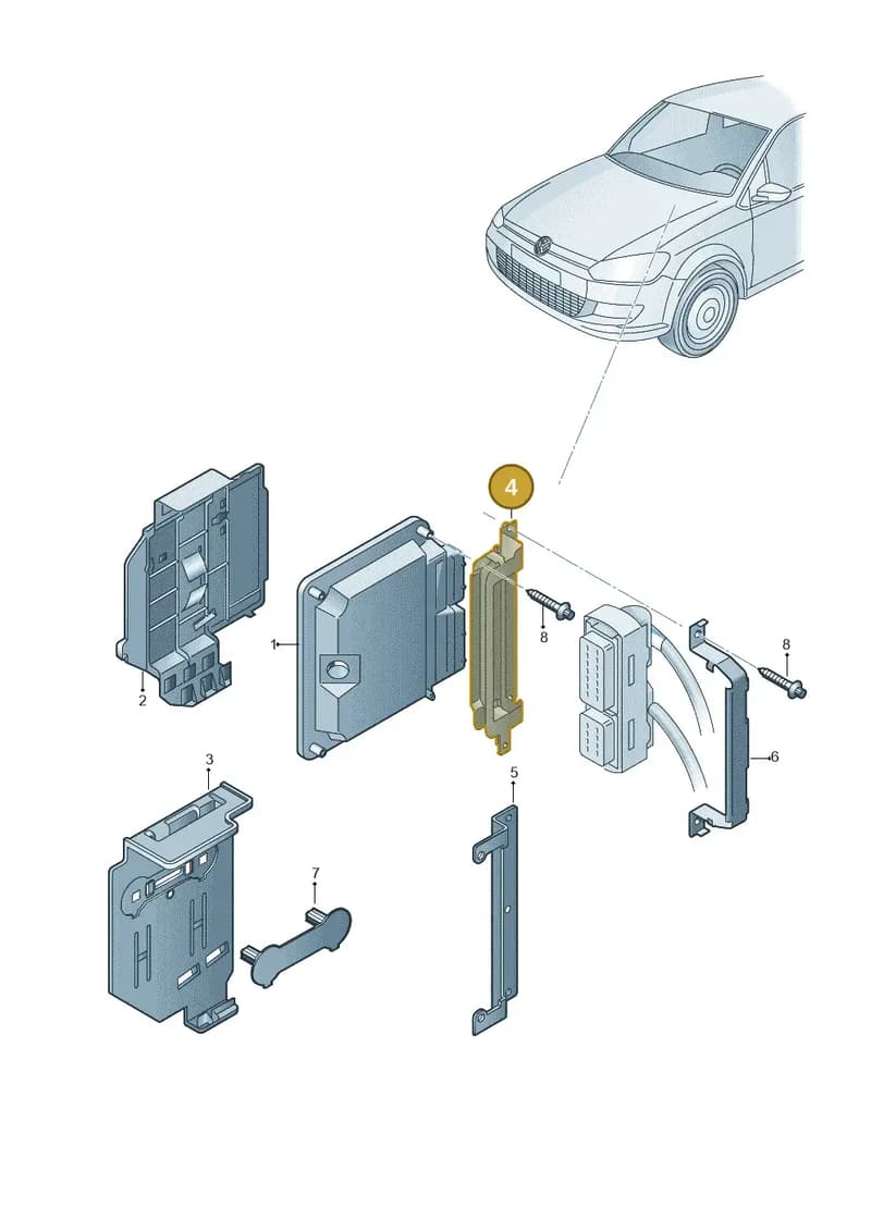 6R0907269D — Volkswagen Polo 1.4 BlueMotion (2014-2017) diagram 773906220, position 4