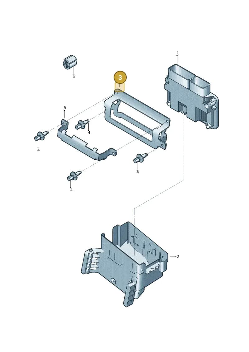 6R0907269D — Volkswagen Jetta (2014-2017) diagram 789906020, position 3