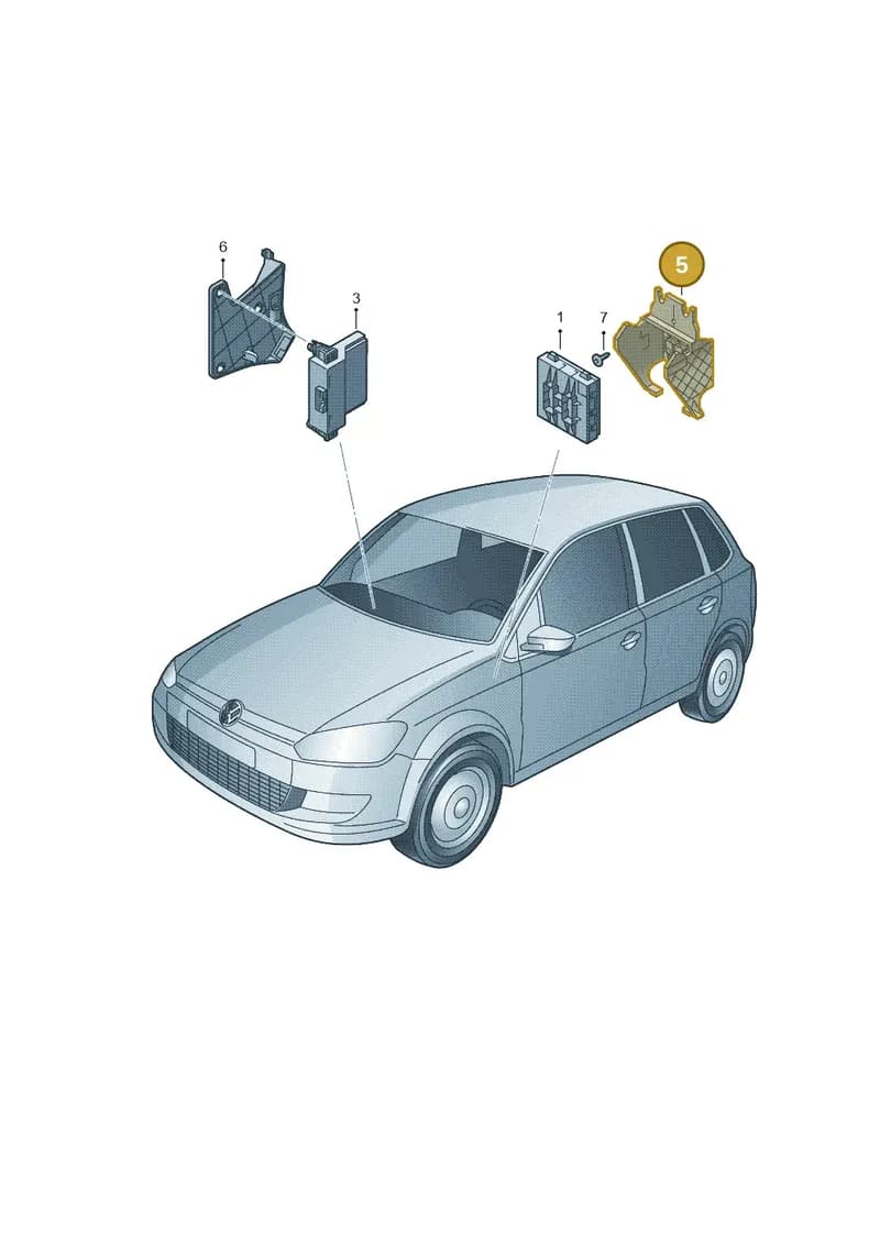 6R0907371C — Volkswagen Polo (2012-2014) diagram 672937500, position 5