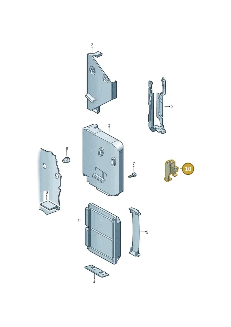 6R0907500B — Skoda Rapid (2012-2022) diagram 461906200, position 10