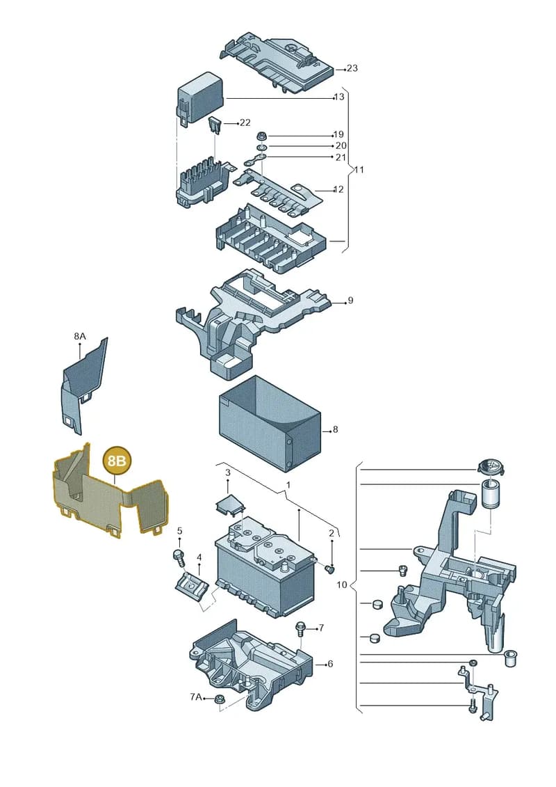 6R0915335B — SEAT Ibiza (2012-) diagram 672915200, position 8B