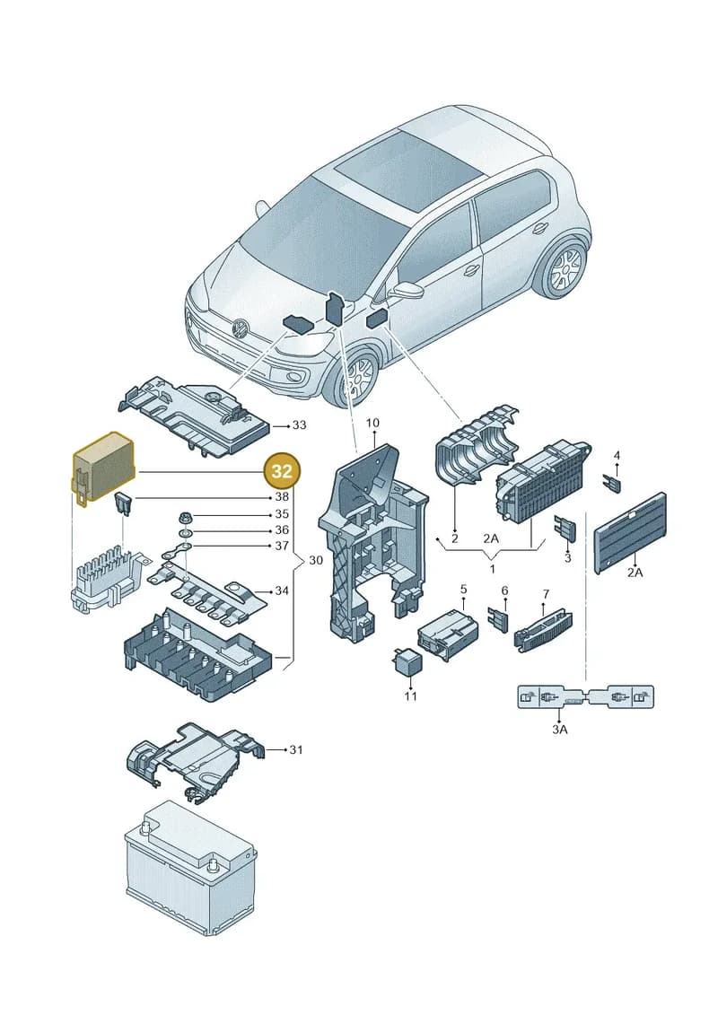 6R0915441 — Volkswagen e-up! (2016-2023) diagram 772000080, position 32