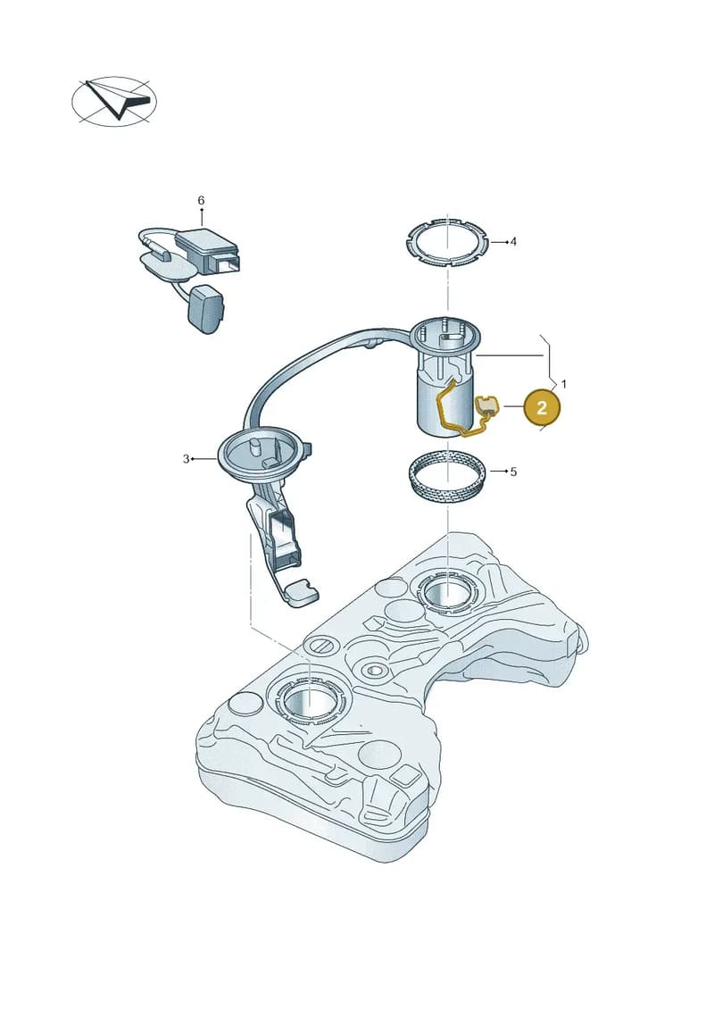 6R0919673D — Audi A1 Sportback (2014-2018) diagram 792919350, position 2