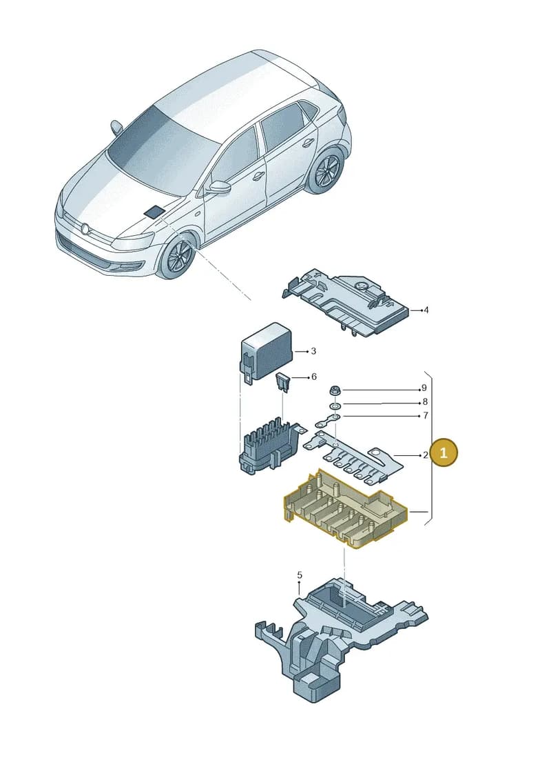 6R0937548F — Volkswagen Polo Vivo (2017-) diagram 495937100, position 1