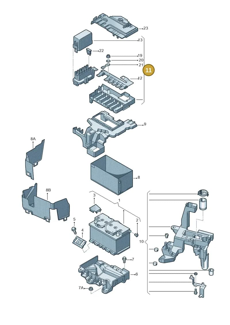 6R0937548F — Volkswagen Polo (2012-2014) diagram 672915200, position 11