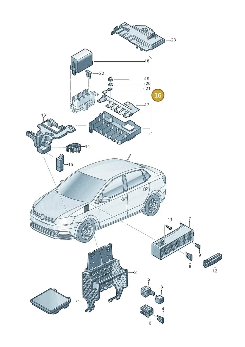 6R0937548F — Volkswagen Ameo 1,0 (2016-2020) diagram 883937000, position 16