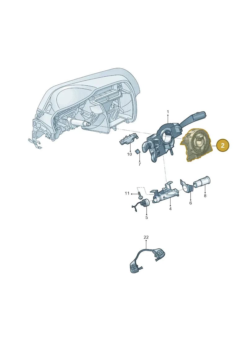 6R0959654 — Volkswagen New Polo (SVW) (2010-2019) diagram 713953500, position 2