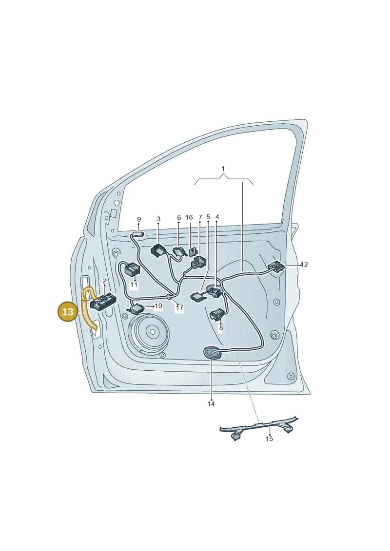 6R0959843B — Volkswagen Polo 1.4 BlueMotion (2014-2017) diagram 773972350, position 13