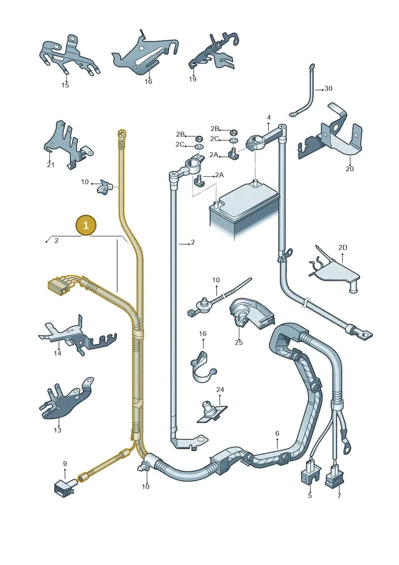 6R0971349AM — Skoda Roomster (2010-2015) diagram 697971650, position 1