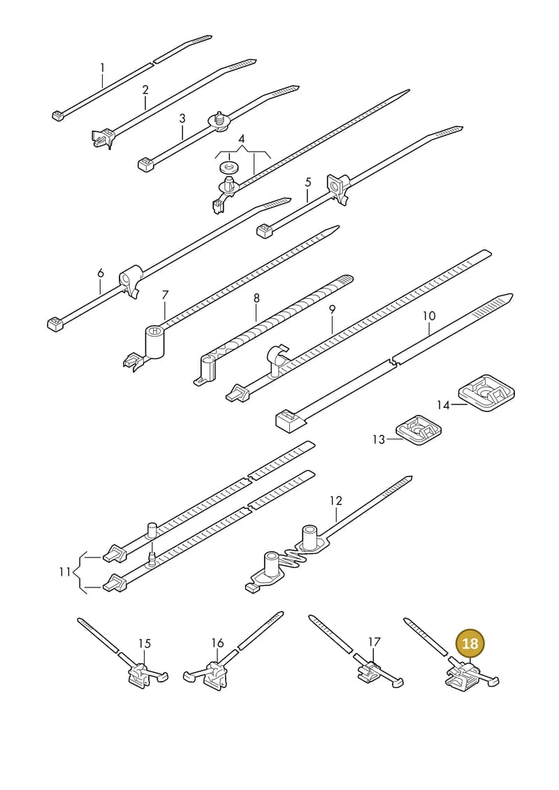 6R0971497 — Volkswagen 1J0 platform diagram 198979100, position 18