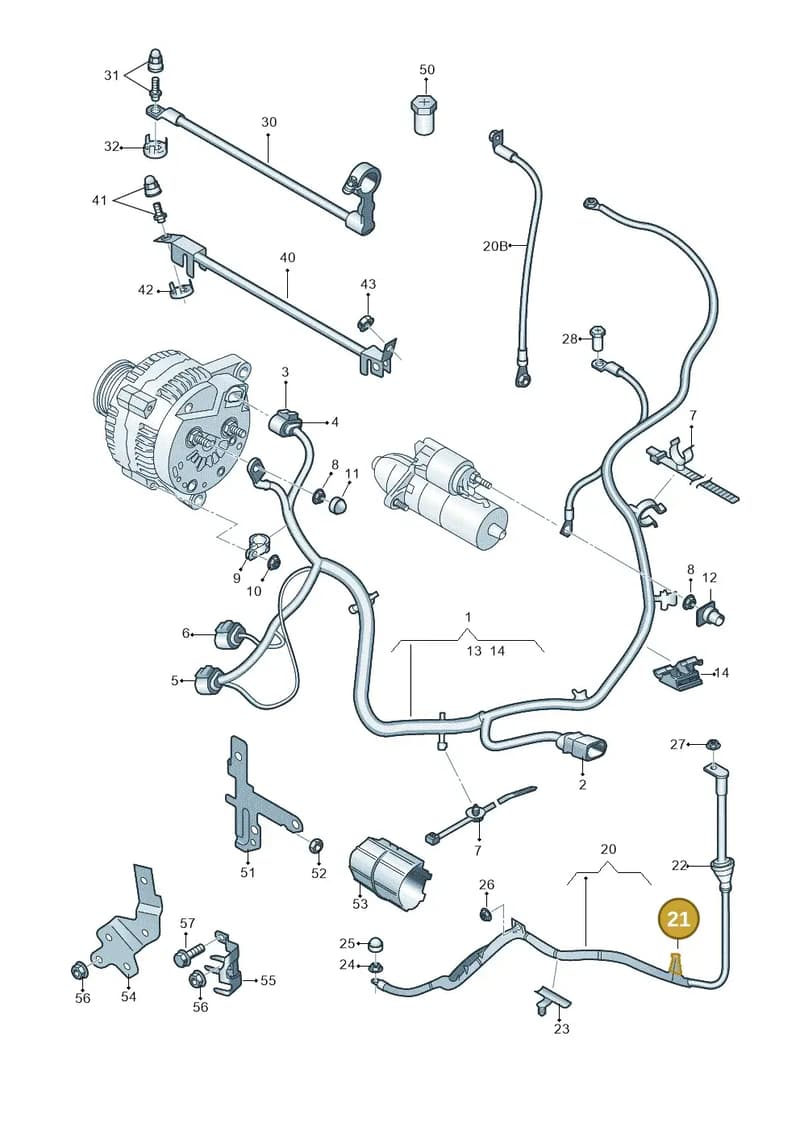 6R0971615H — Skoda Rapid (2012-2022) diagram 792972000, position 21