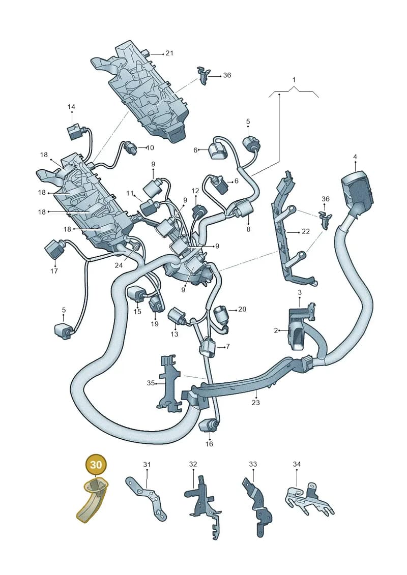 6R0971615N — SEAT Toledo Reference (2012-2015) diagram 708971100, position 30