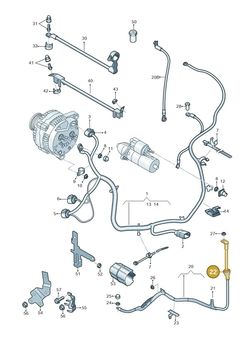 6R0971841 — Skoda Rapid (2012-2022) diagram 792972000, position 22