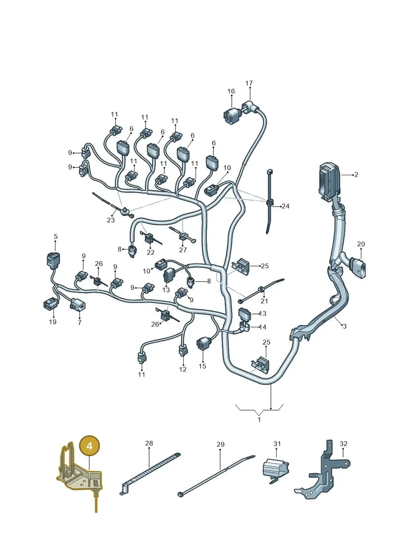 6R0971848 — Volkswagen Polo (2012-2014) diagram 747971150, position 4