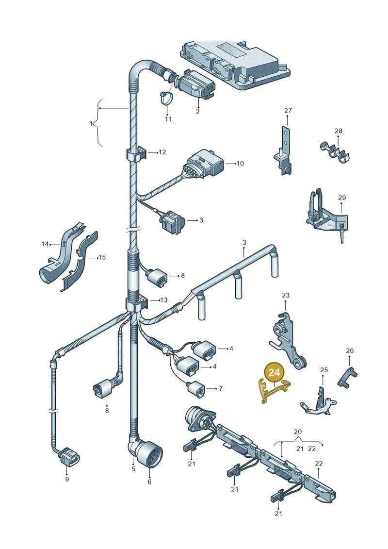 6R0971858C — SEAT Ibiza (2012-) diagram 253971300, position 24