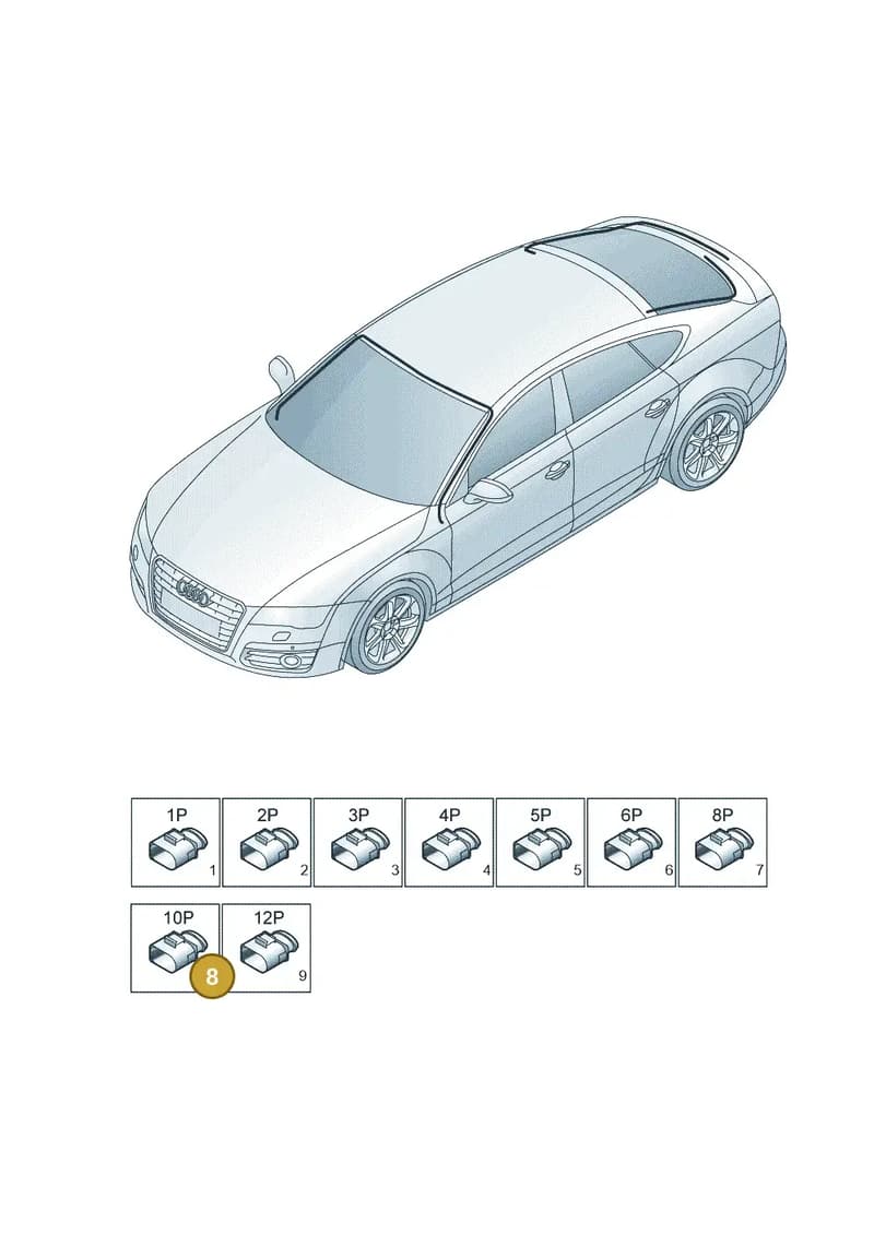 6R0972930B — Audi A7 Sportback (2014-2018) diagram 765971830, position 8