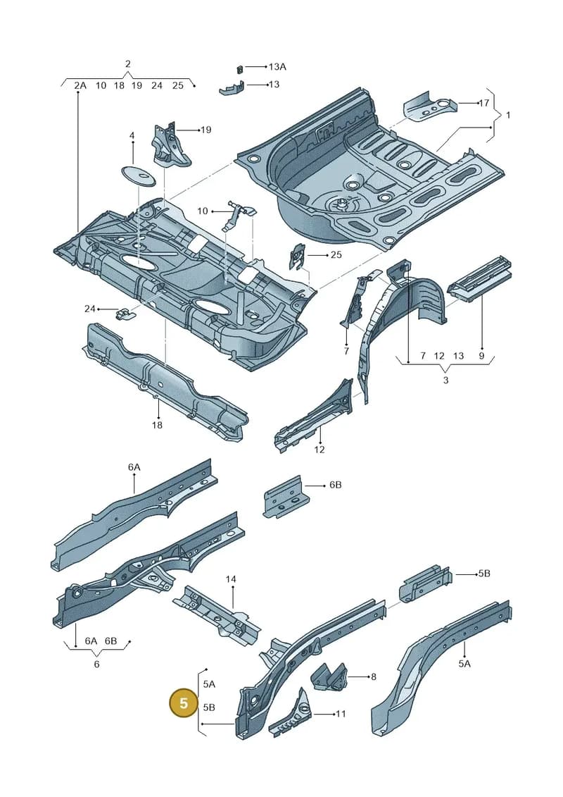 6R6803501 — SEAT Ibiza (2015-) diagram 639803250, position 5