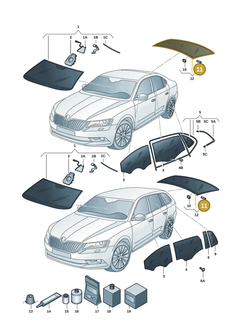 6R6845237 — Skoda Superb Combi (2023-2024) diagram 3p0845000, position 11