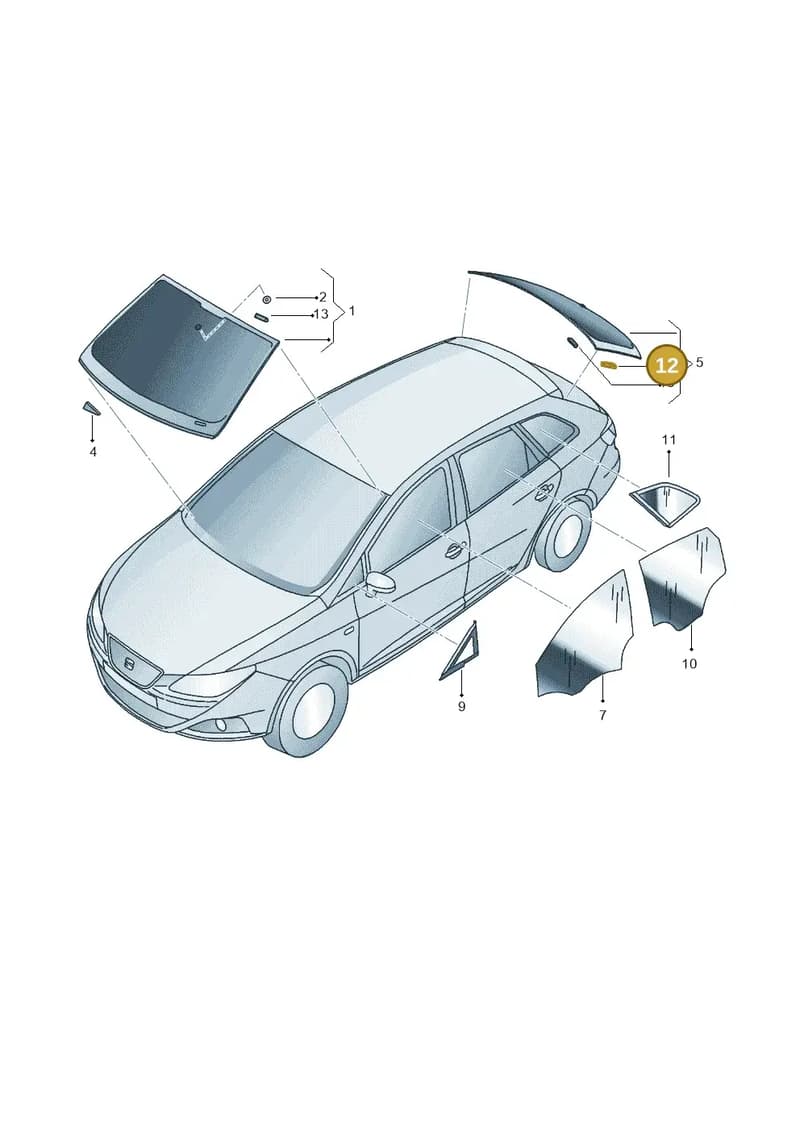 6R6845237A — SEAT Ibiza (2012-) diagram 743845100, position 12