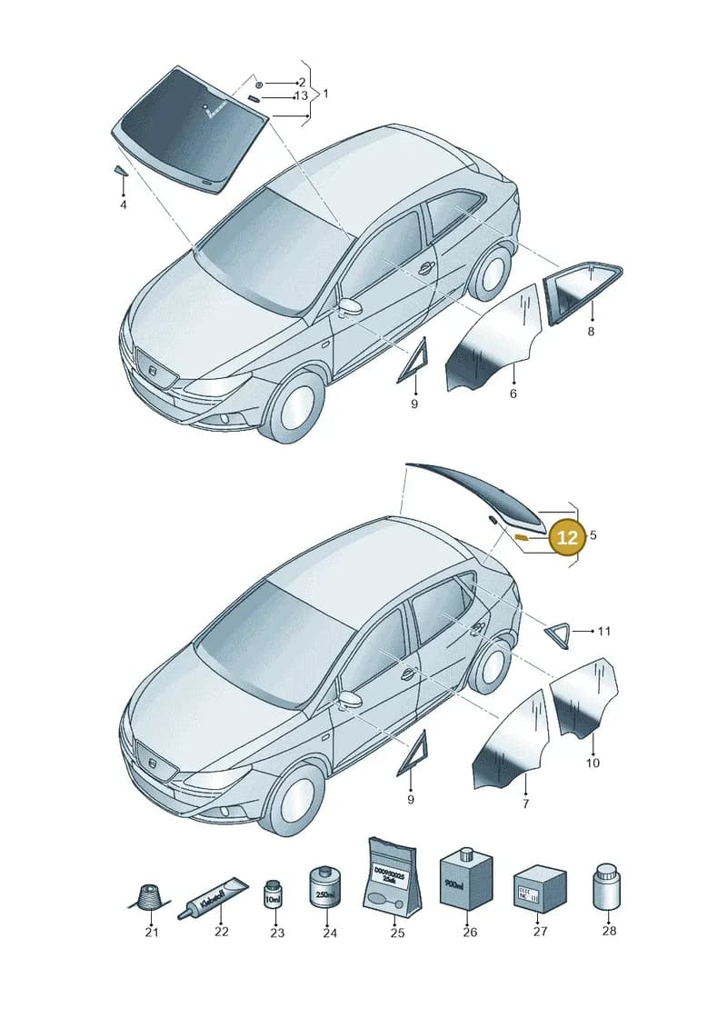 6R6845237A — SEAT Ibiza (2015-) diagram 879845000, position 12