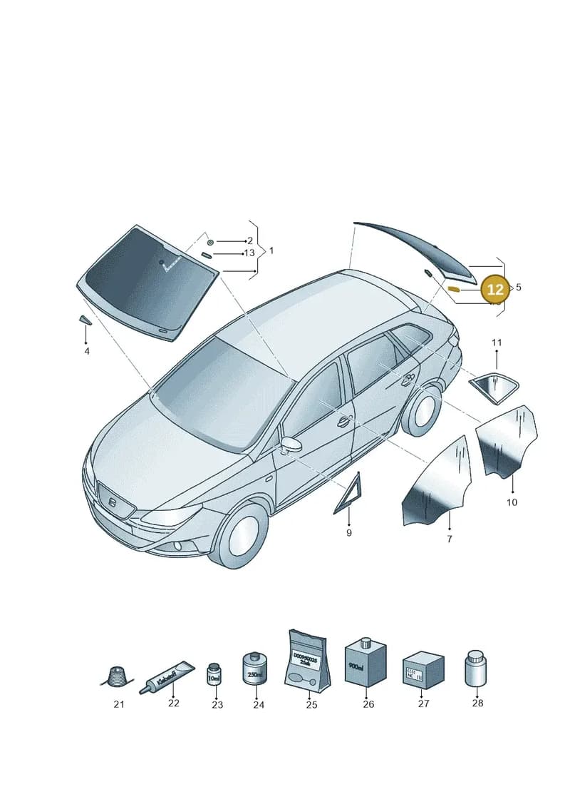 6R6845237A — SEAT Ibiza (2015-) diagram 879845100, position 12