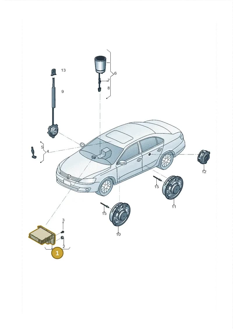 6RF035184B — Volkswagen Jetta (2014-2018) diagram 854035035, position 1