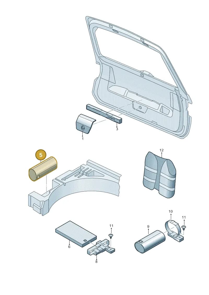 6RF860282B — Volkswagen Tiguan (2016-2024) diagram 884860000, position 5