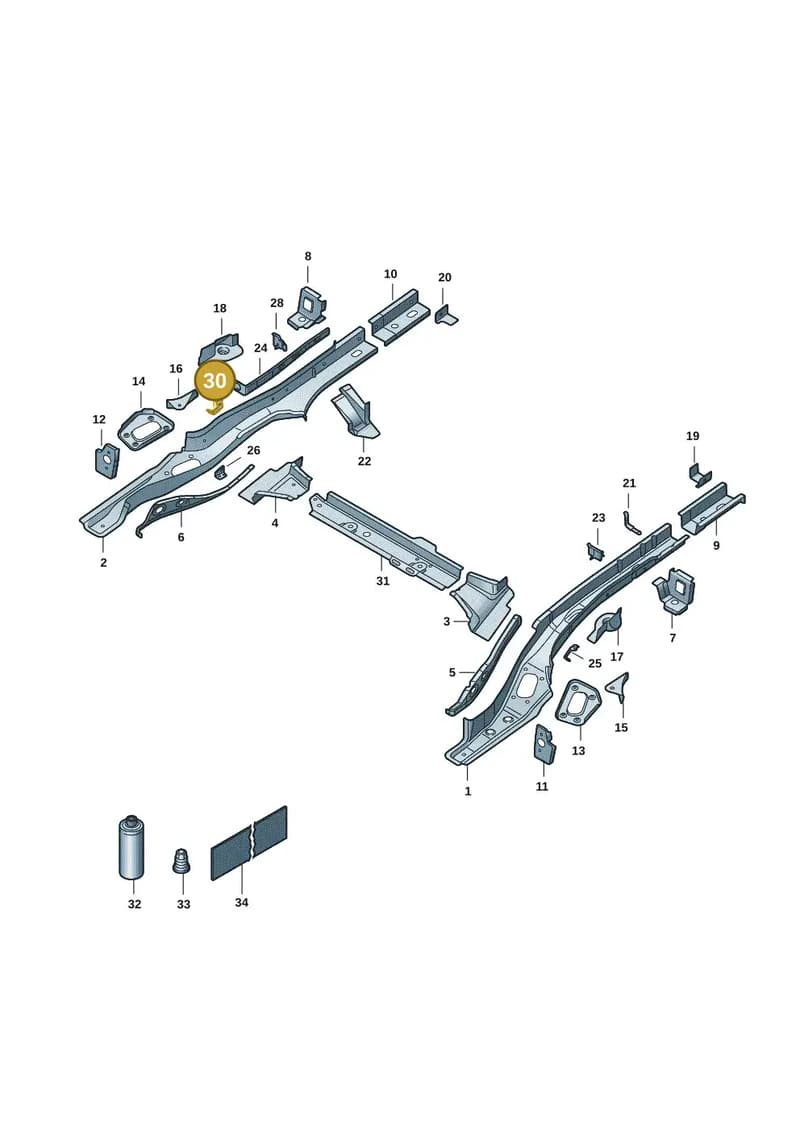 6RU611794A — Volkswagen Polo 1.6 (2020-2022) diagram 62x803025, position 30