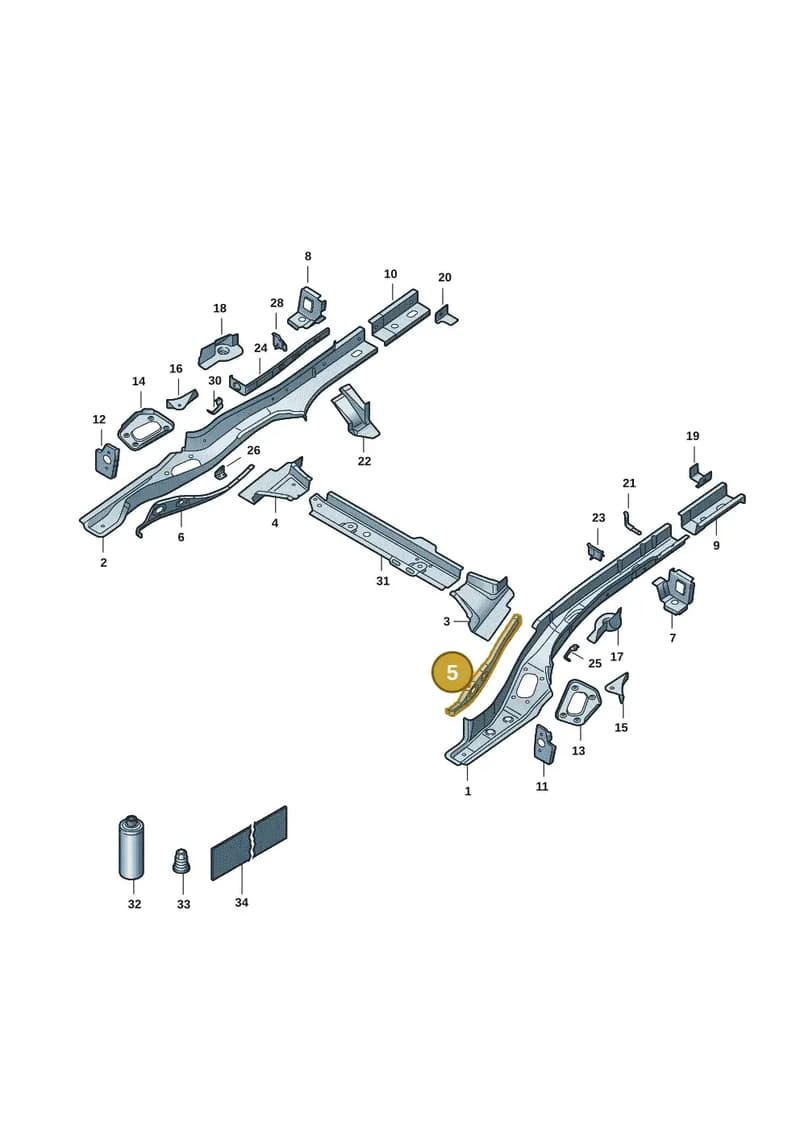 6RU802557 — Volkswagen Polo 1.6 (2020-2022) diagram 62x803025, position 5