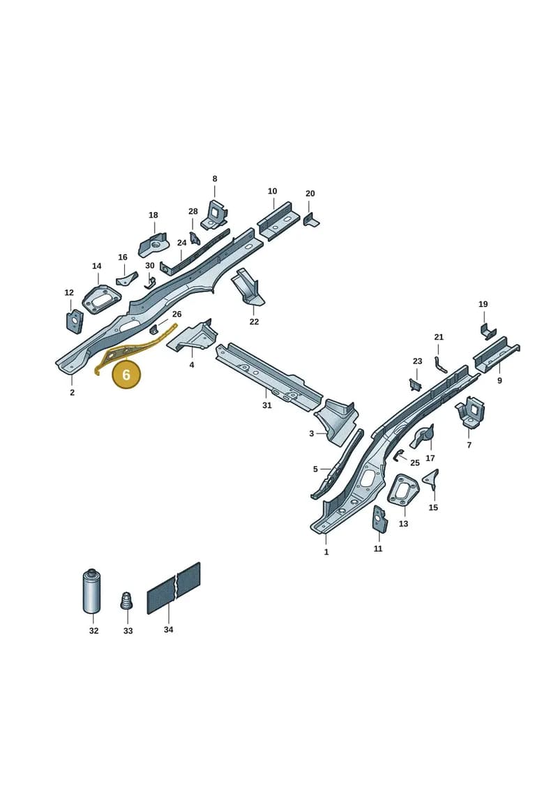 6RU802558 — Volkswagen Polo 1.6 (2020-2022) diagram 62x803025, position 6