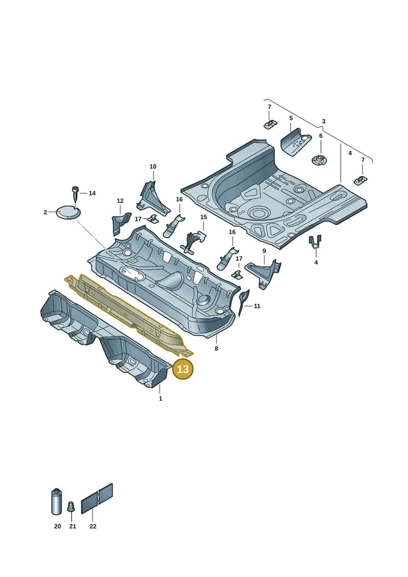 6RU813147B — Volkswagen Polo 1.6 (2020-2022) diagram 62x803020, position 13