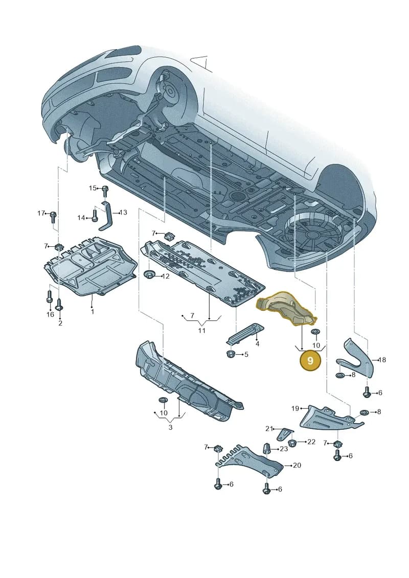 6RU825701E — Skoda Rapid (2012-2022) diagram 740825100, position 9