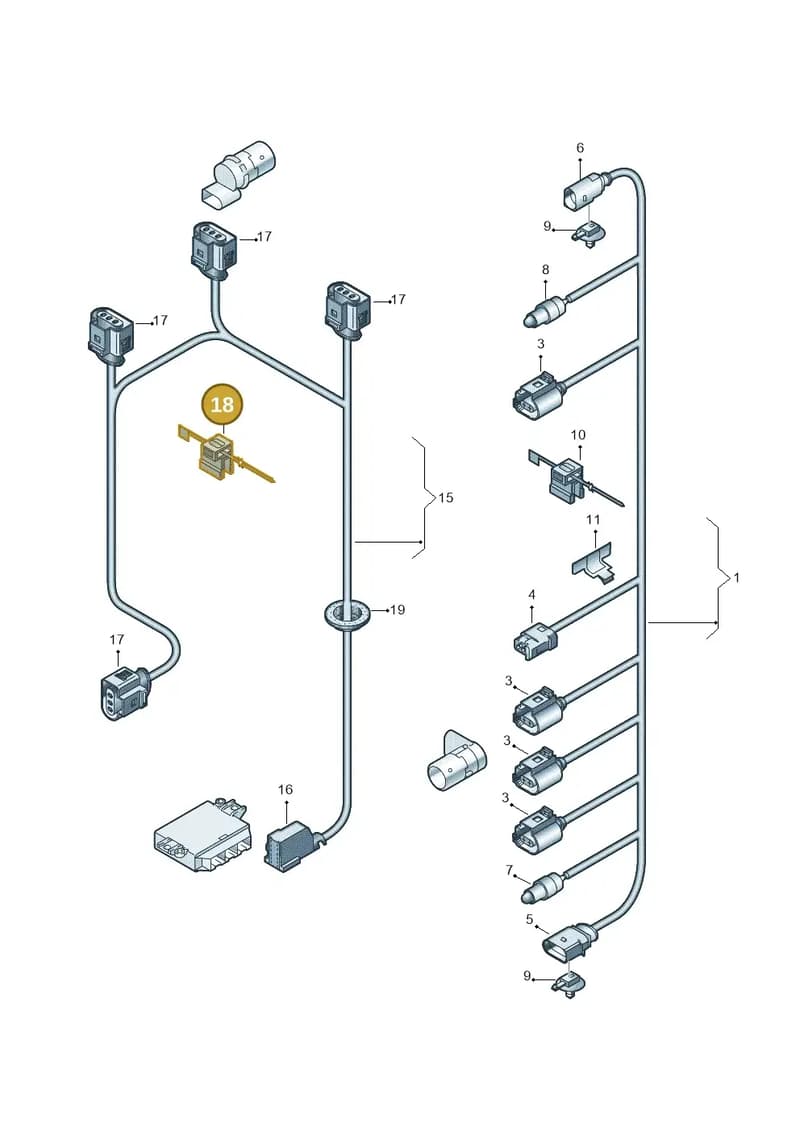 6X0971824A — Audi RS6 Avant qu.5.0 (2007-2010) diagram 448972300, position 18