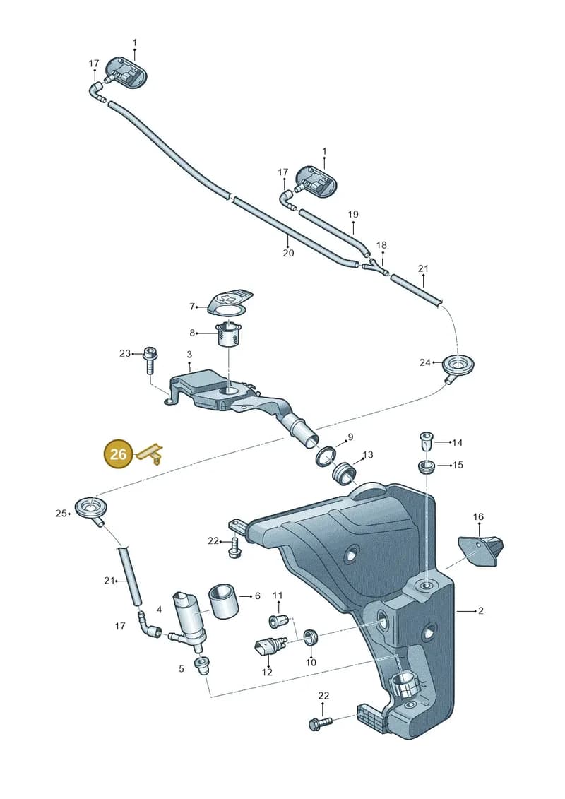 6X0971824A — Audi A6 (2014-2018) diagram 711955100, position 26