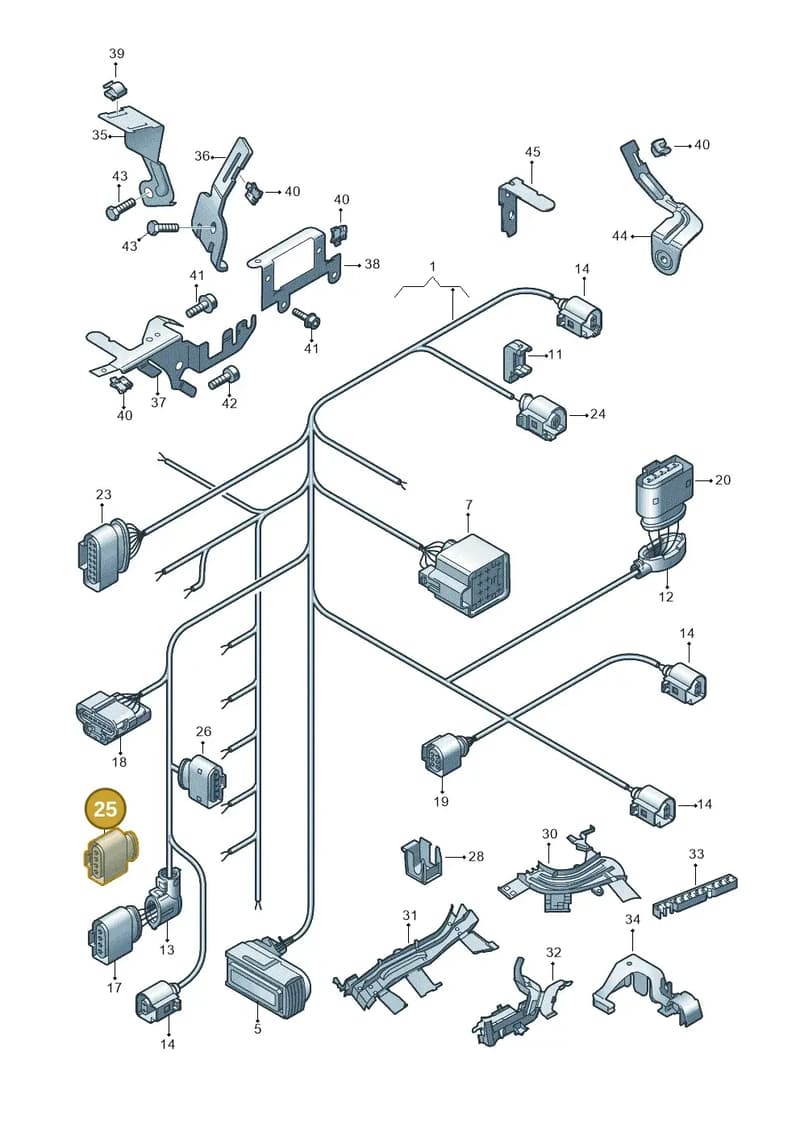 6X0973704G — Volkswagen GOLF PLUS              08> (2007-) diagram 474971320, position 25