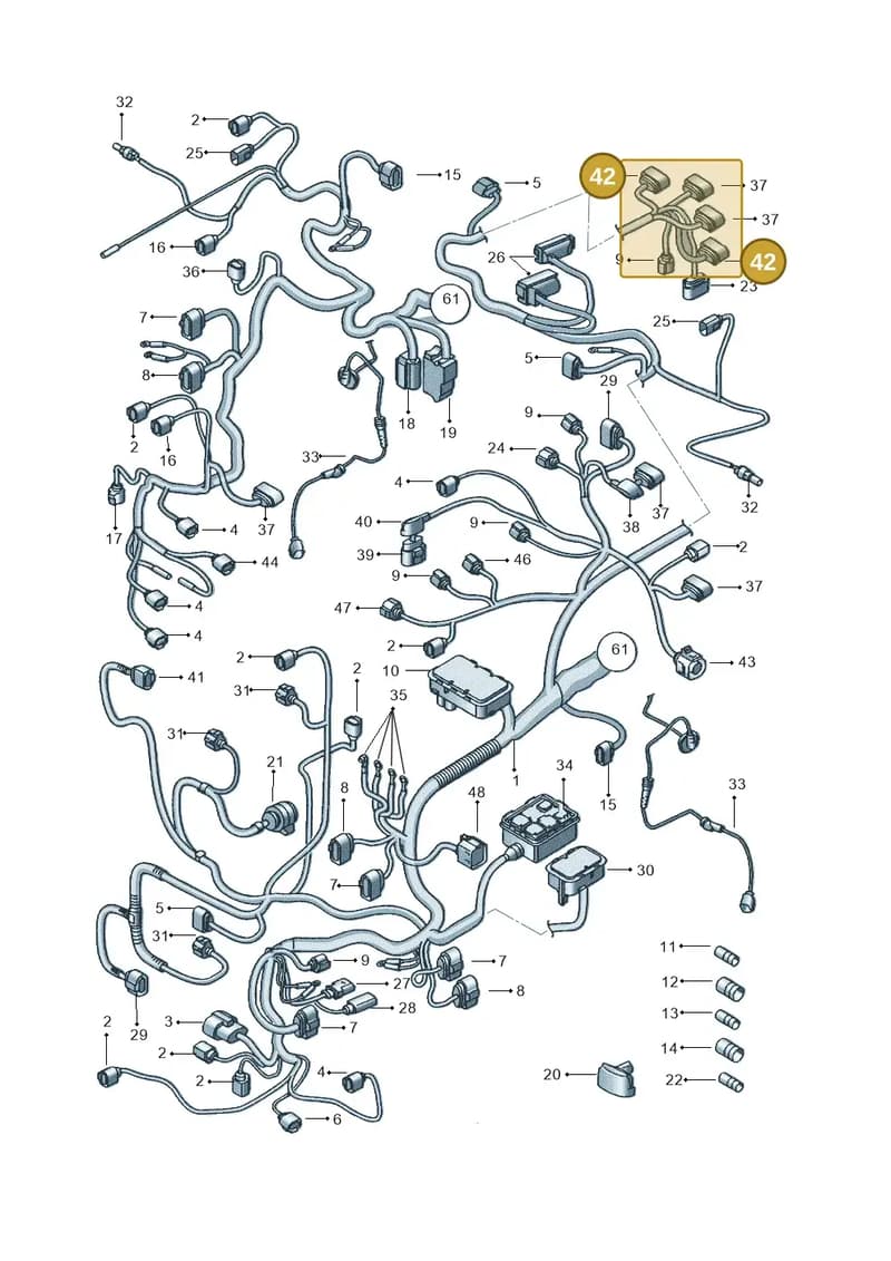 6X0973704G — SEAT Altea XL (2013-) diagram 498971820, position 42