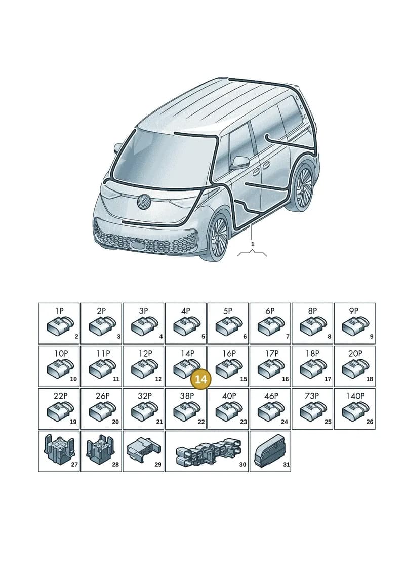 6X0973817A — Volkswagen ID. Buzz (2022-2025) diagram 15a972000, position 14