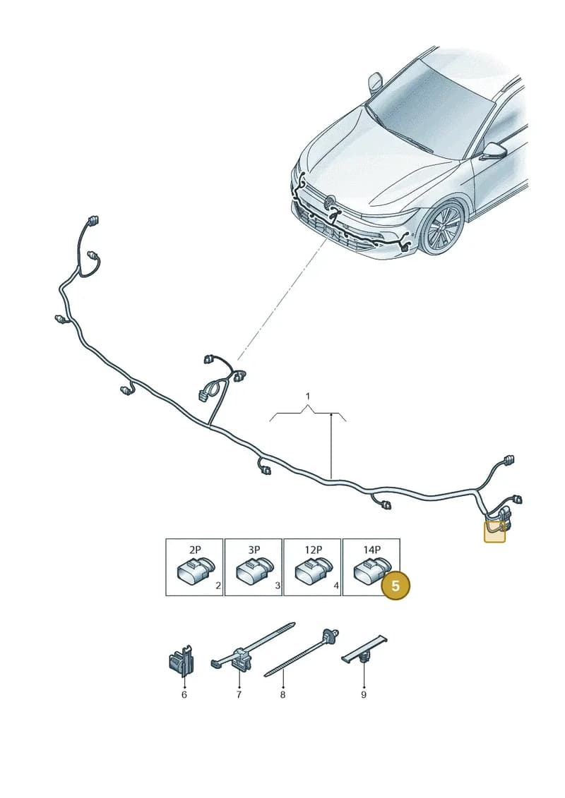 6X0973817A — Volkswagen Passat Estate (2023-2025) diagram 3j0971000, position 5