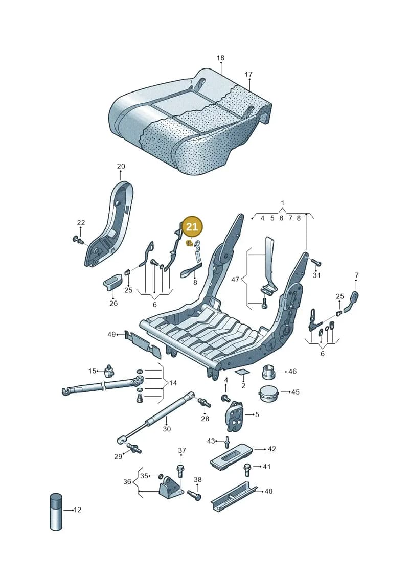 703883932 — Volkswagen Caddy panel van (2008-2010) diagram 443883300, position 21