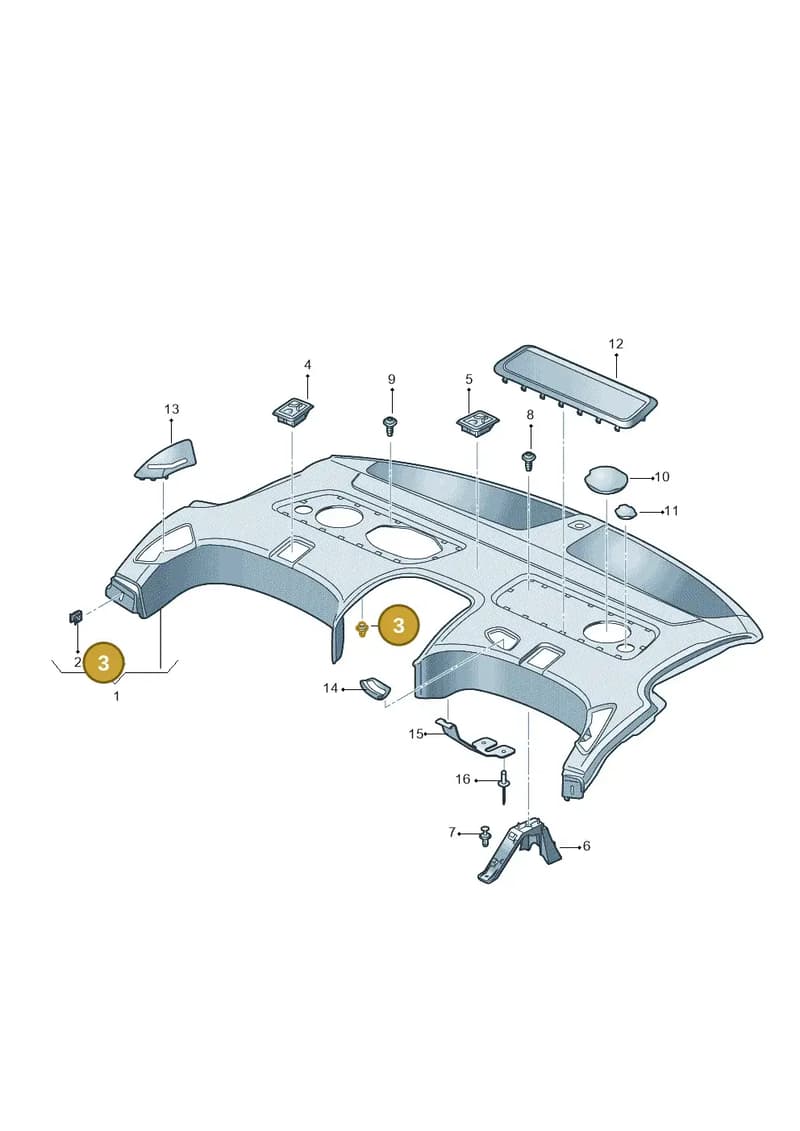 703883932 — Audi A8 (2017-2025) diagram 838863050, position 3