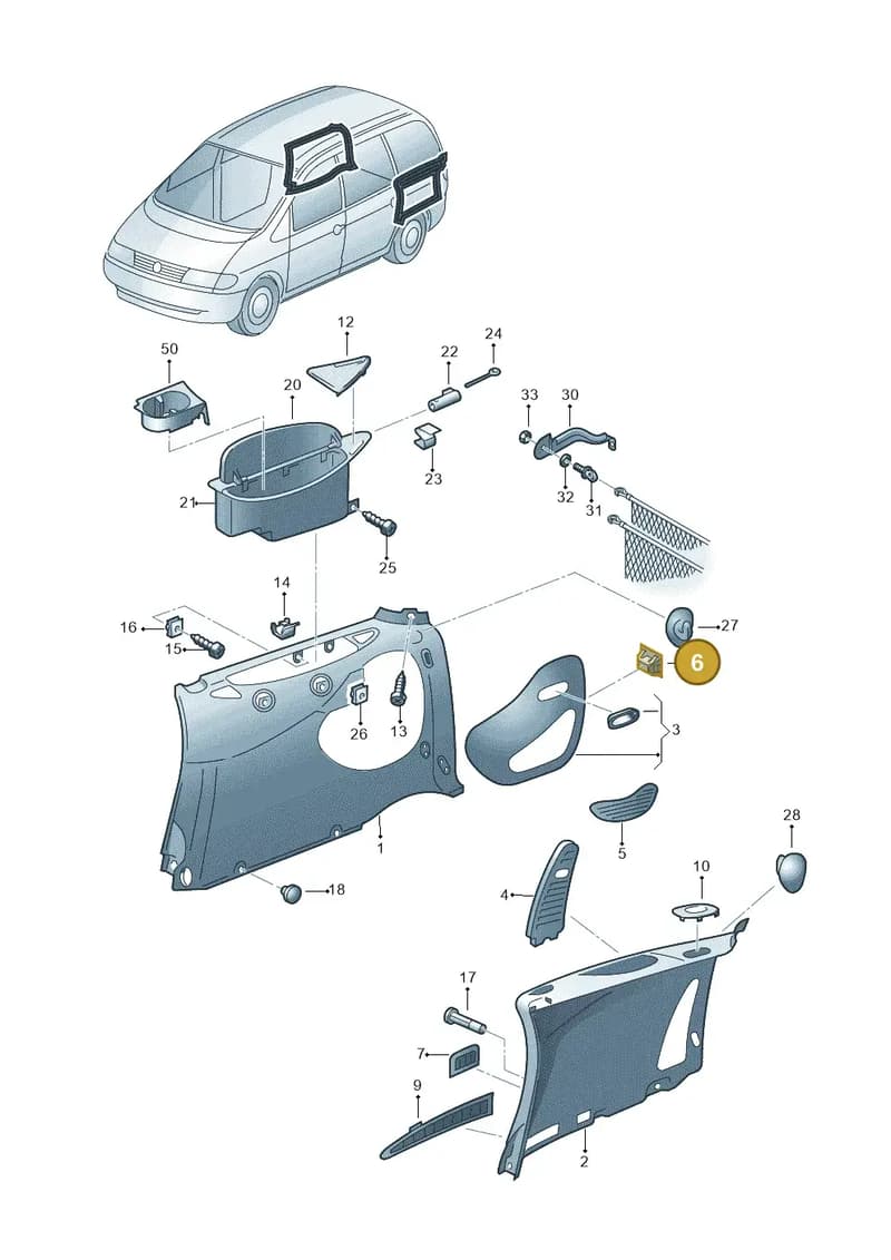 705868439 — Volkswagen SHARAN/4MOTION (2000-2002) diagram 162867400, position 6