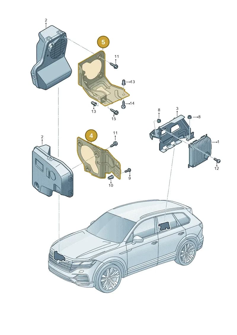 760035205B — Volkswagen Touareg (2017-2025) diagram 439035080, position 4+5