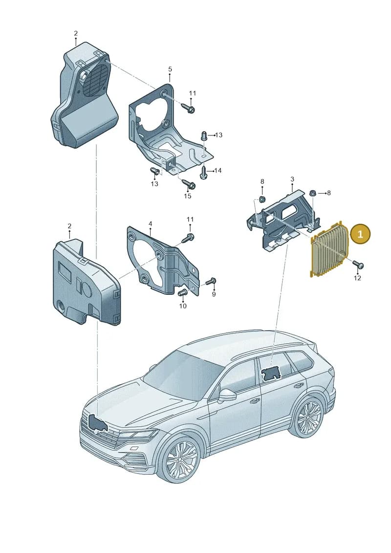 760035335A — Volkswagen Touareg (2017-2025) diagram 439035080, position 1