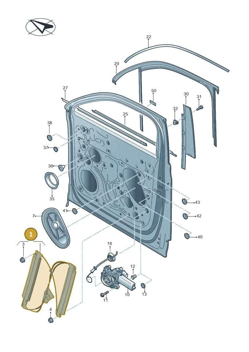 760837461E — Volkswagen Touareg (2017-2025) diagram 439837600, position 1