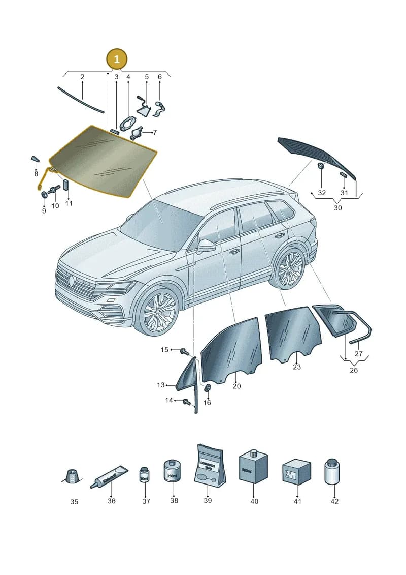 760845011BCNVB — Volkswagen Touareg (2017-2025) diagram 439845000, position 1