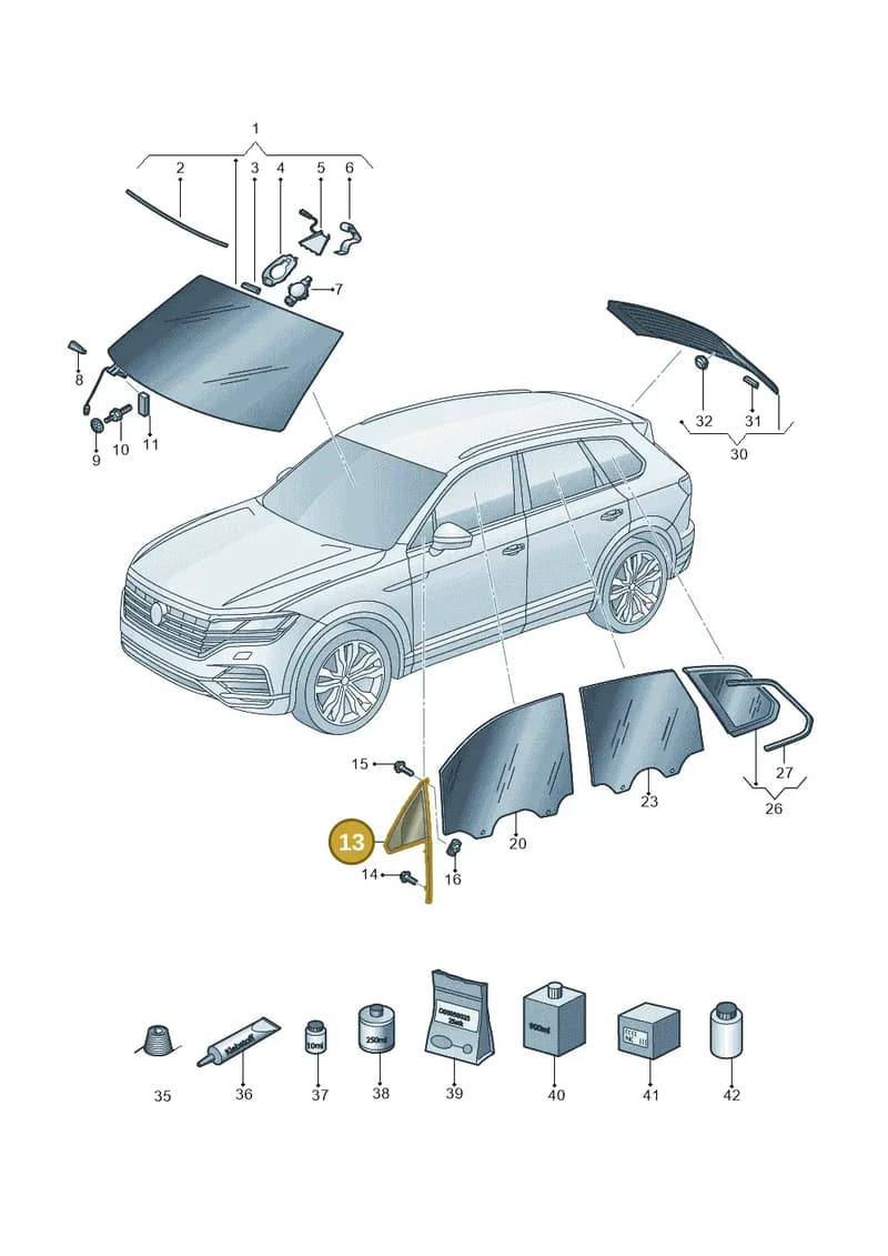 760845113J — Volkswagen Touareg (2017-2025) diagram 439845000, position 13
