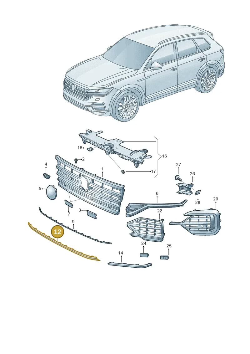 760853245E041 — Volkswagen Touareg (2017-2025) diagram 439853000, position 12