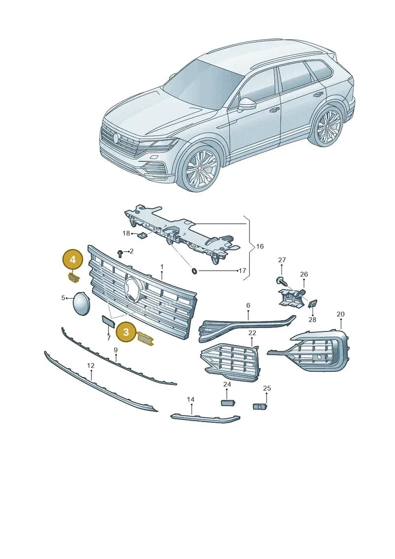760853343A — Volkswagen Touareg (2017-2025) diagram 439853000, position 3+4