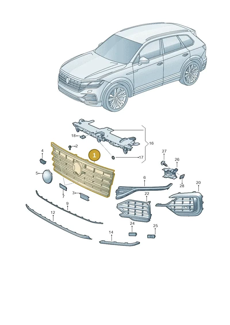 760853651AERYP — Volkswagen Touareg (2017-2025) diagram 439853000, position 1